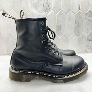 Dr Martens 1460 Nappa Leather Lug Sole Lace-Up Combat Boots Black Size 7